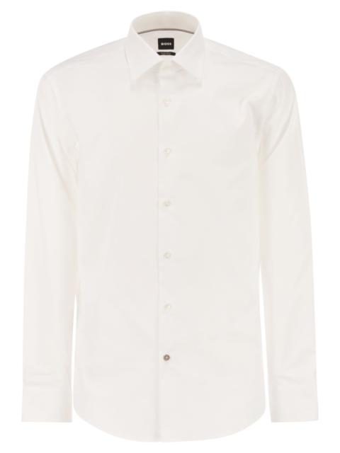 BOSS Boss Men Regular Fit Shirt In Easy-Iron Cotton Poplin