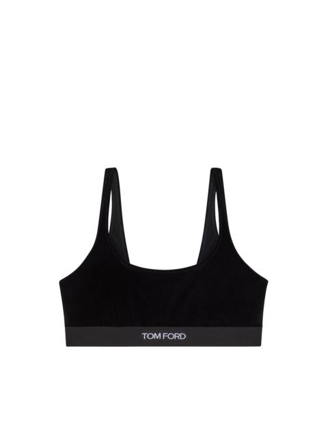 TOM FORD STRETCH LUSTROUS VELOUR SIGNATURE BRALETTE