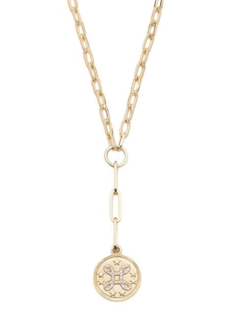 FOUNDRAE True Love Spark Medallion Refined Clip Necklace