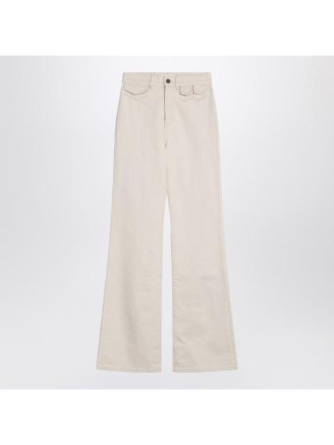 Chloé Ivory Flared Denim Trousers Women