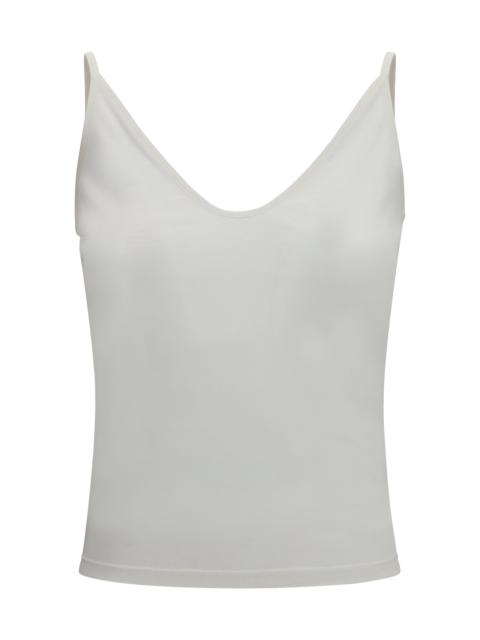 TOM FORD Tom Ford Micro-rib Silk Jersey Tank Top Off White
