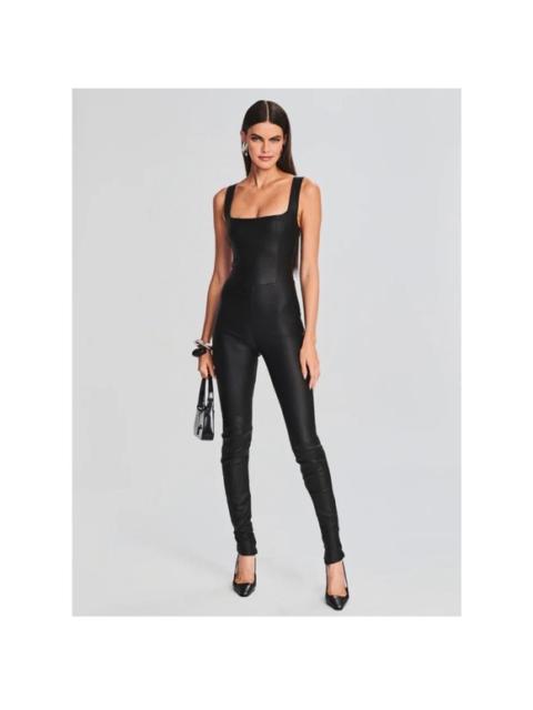 Other Designers NWT SER.O.YA VIPER COATED DENIM CATSUIT Black Sz‎ XS $398