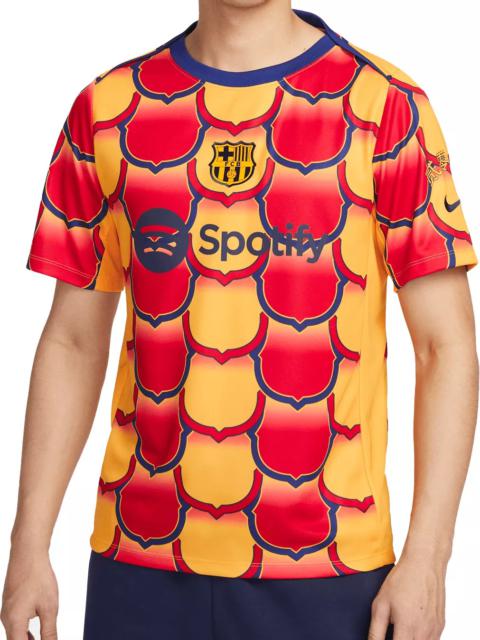 Nike Nike Adult FC Barcelona 2023-2024 Lunar New Year Gold Prematch Jersey