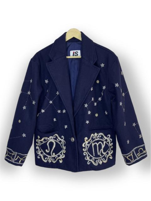 Other Designers Vintage - Issey Miyake Grail Embroidered Zodiac Stars Sign Blazer