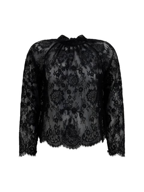 self-portrait Self-portrait Lace Blouse Black Women