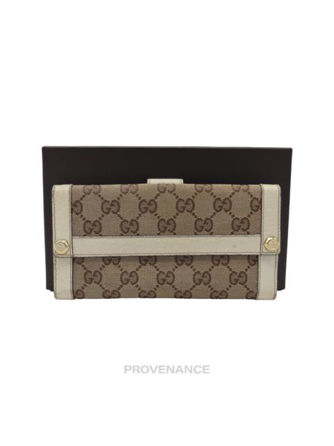 Other Designers Gucci GG Canvas Long Wallet - White