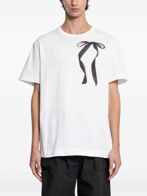 Simone Rocha ribbon-print polo shirt