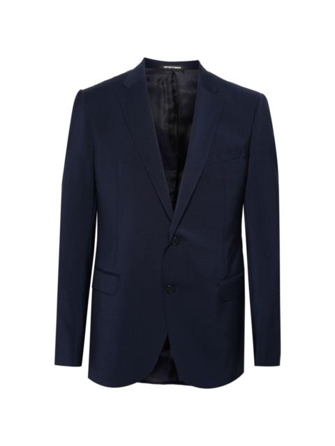 EMPORIO ARMANI single-breasted wool blazer