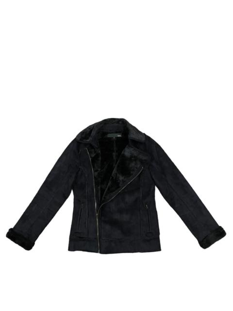 Other Designers Japanese Next Avant Garde Zipper Style Fur Lined Jacket