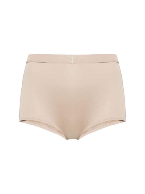 triangle-enamel mini shorts