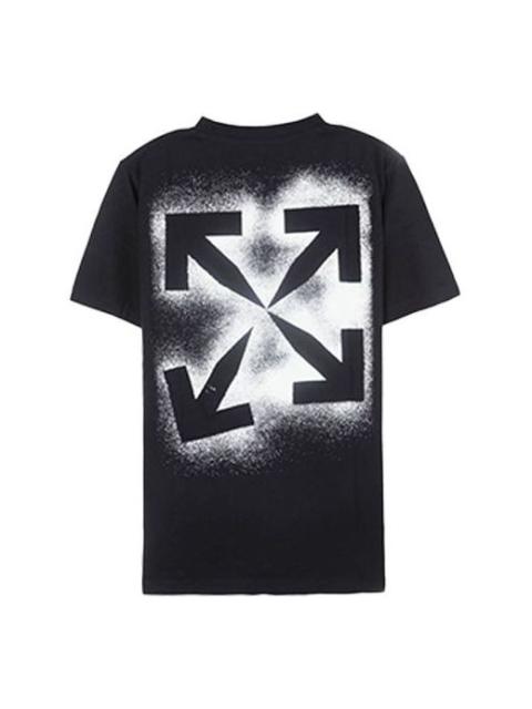 Off-White Off-White Splash Ink Arrow Round Neck Short Sleeve Black OMAA038E20JER0031001