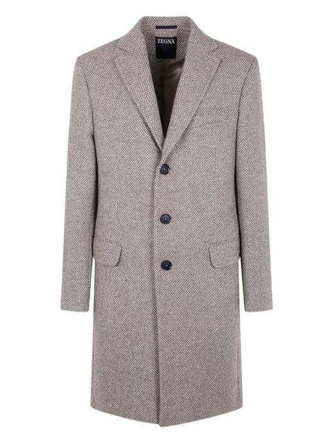 ZEGNA Introducing the "WOOL AND CASHMERE OVERCOAT" from the esteemed brand ZEGNA, a quintessential piece i