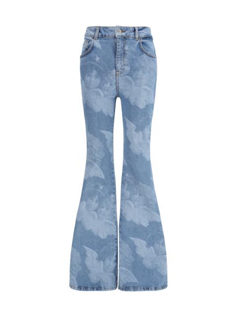 FIORUCCI Fiorucci Flare Skinny Angel-print Jeans