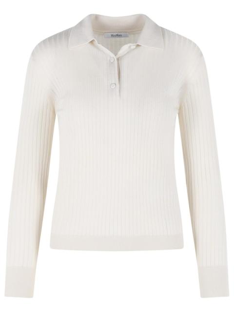 Max Mara Max Mara 'GITANO' Ivory Cashmere And Silk Sweater