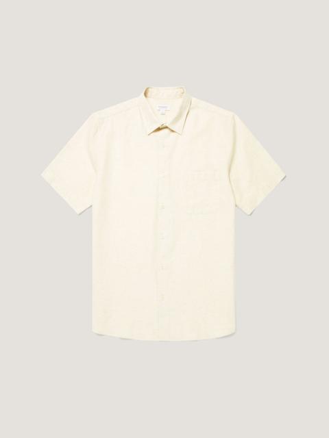 Sunspel Short Sleeve Cotton Linen Shirt