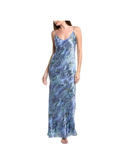 L'AGENCE L’AGENCE Serita V-Neck Bias Silk Maxi Dress