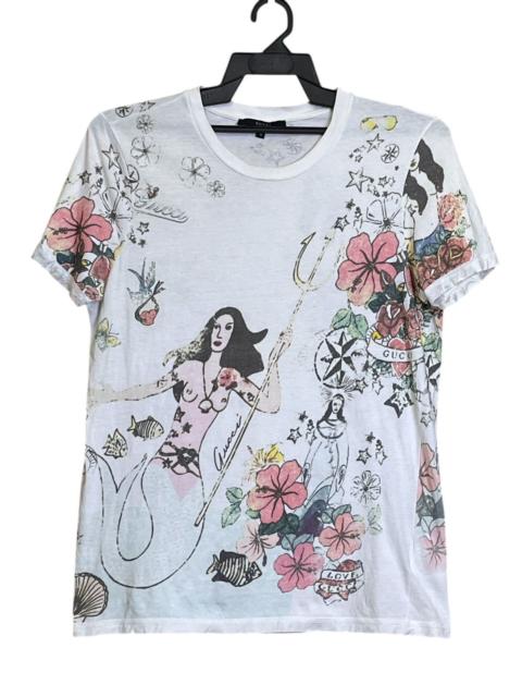 GUCCI GUCCI MERMAID PRINT TEE SHIRT