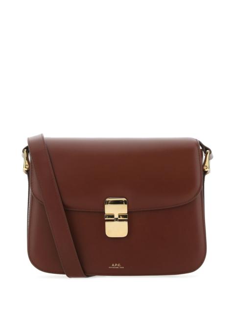 A.P.C. Bordeaux leather Grace crossbody bag