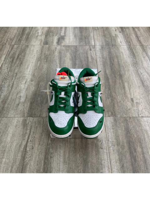 Off-White OFF-WHITE x Nike Dunk Low LTHR — OW Collaboration — Lace-up — White/Green — Skate Shoes