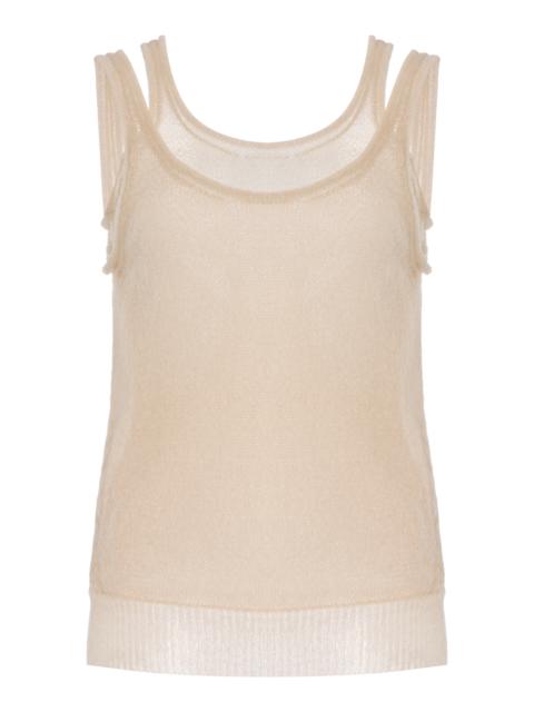 AISLING CAMPS Film Layered Knit Tank Top neutral