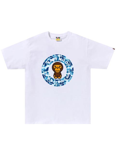 A BATHING APE® BAPE ABC Camo Milo Busy Works Tee 'White/Blue'