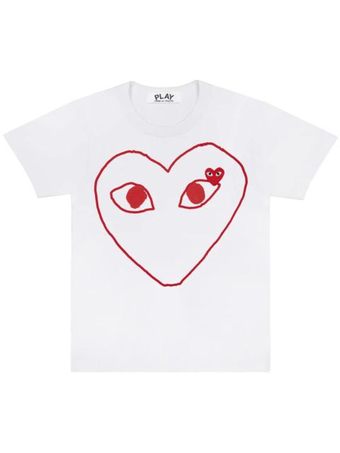 Comme des Garçons PLAY Red Outline Tee