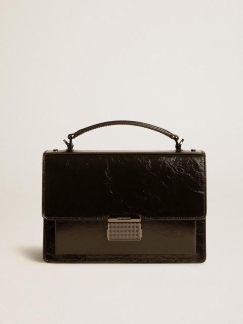 Golden Goose Venezia Bag in black metallic leather with black details