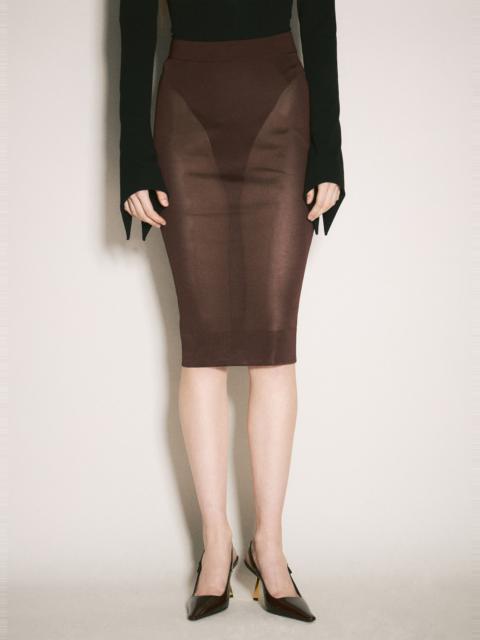 スカート Saint Laurent FW24 KNIT PENCIL SKIRT (811119 Y75YK2520) Saint Laurent Beige Knit Pencil Skirt – Elegant & Stretch