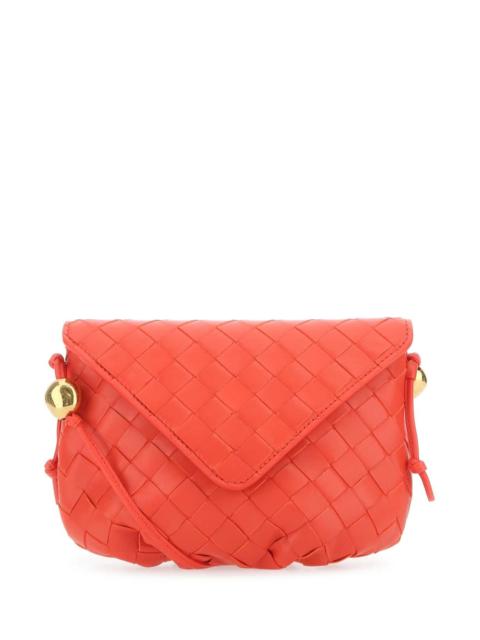 Bottega Veneta Bottega Veneta Women Coral Leather Crossbody Bag