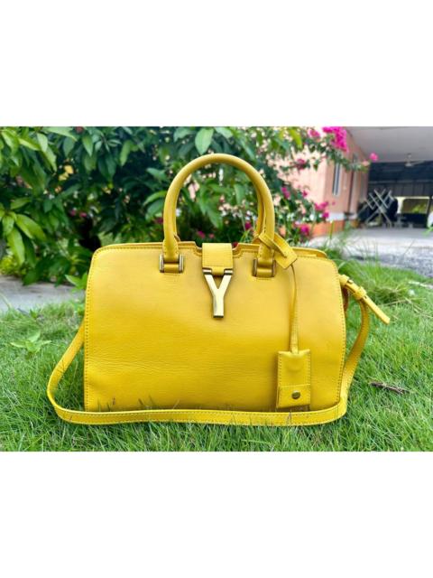 SAINT LAURENT Authentic Yves Saint Laurent Smooth Small Y Cabas Tote Bag