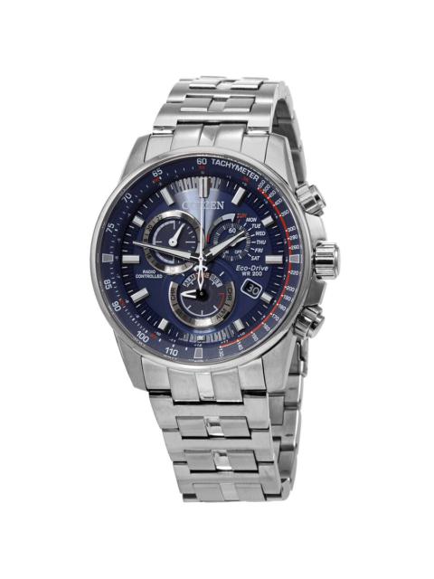 Other Designers Citizen PCAT Perpetual Alarm World Time Chronograph Blue Dial Men's Watch CB5880-54L