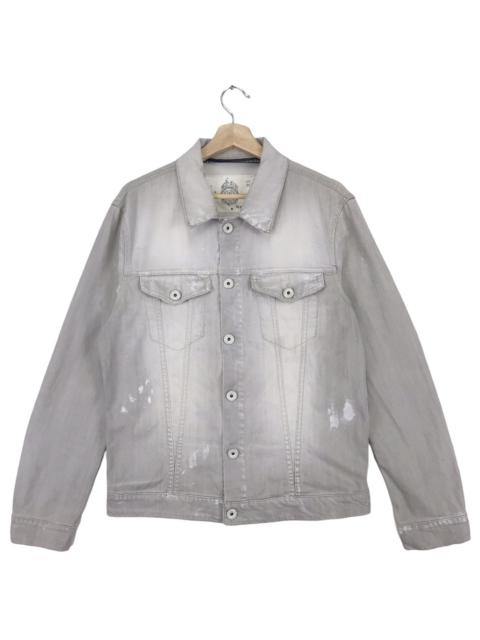 Other Designers Reign + Storm - REiGN Two Tone Denim Paint Trucker Jacket