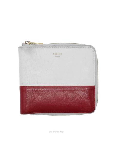 CELINE Celine Compact Zip Wallet - White/Red