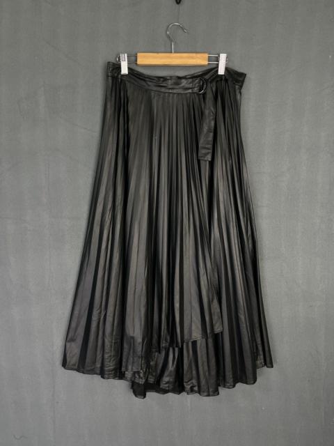 Other Designers Zara Faux Leather Wrap Pleated Midi Skirt