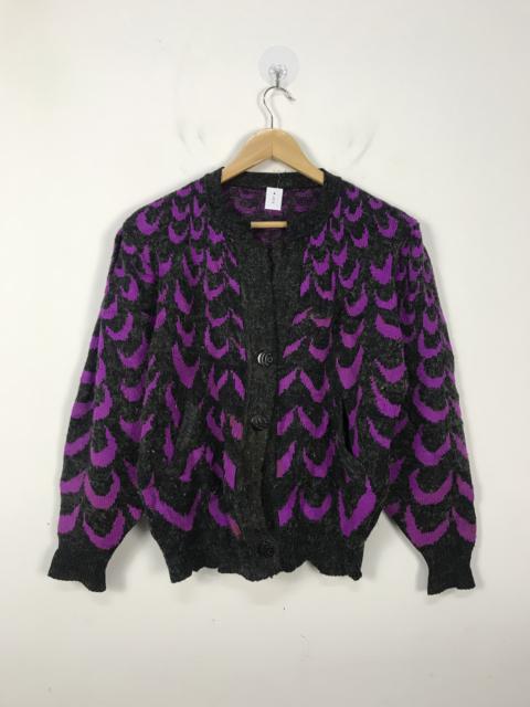 Other Designers Art - Unbrand HalfMoon Patterned ButtonUp Knit Cardigan #2817
