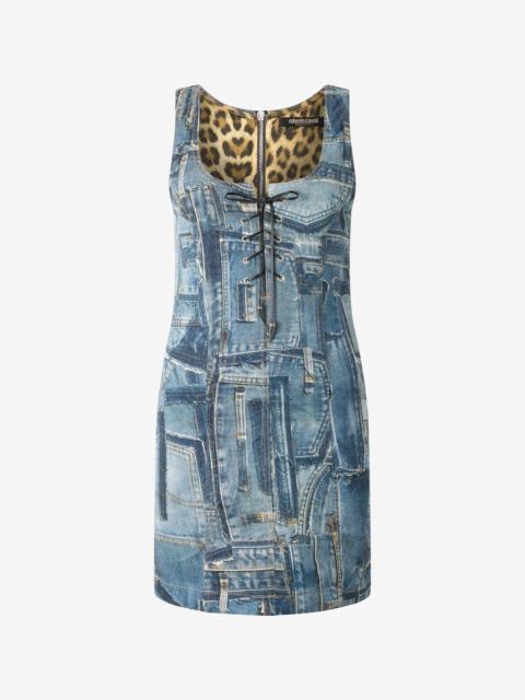 Roberto Cavalli Patchwork Capsule Collection Short Dress