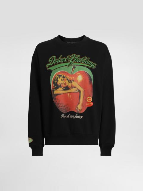 Dolce & Gabbana Sweatshirt with print and embroidery