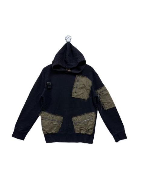 Other Designers If Six Was Nine - Tough jeansmith hoodie patchwork pullover