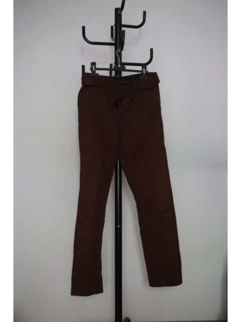 Other Designers Issey Miyake - Rust Trousers with Biker Detailing Size 2