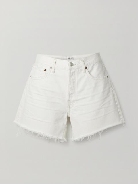 AGOLDE Parker Long Distressed Denim Shorts