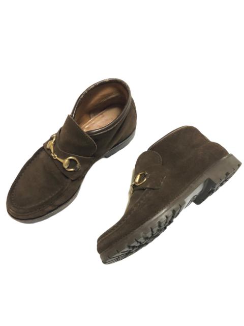Gucci horsebit suede boot