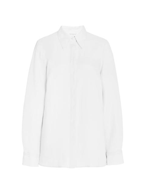 Cruz Shirt in White Aloe Linen