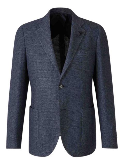 LARDINI textured single-breasted jacket