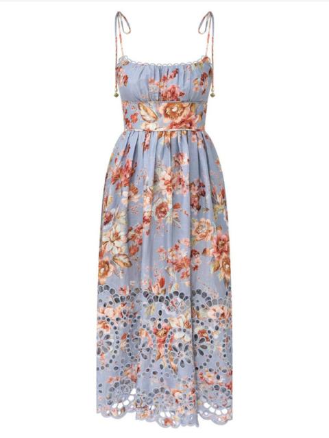 Zimmermann Awaken Picnic Dress in Chambray Floral
