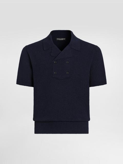 Dolce & Gabbana Cotton-linen polo shirt