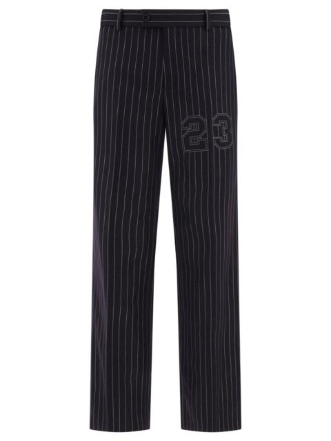 Off-White Off-white "23" Pinstriped Trousers