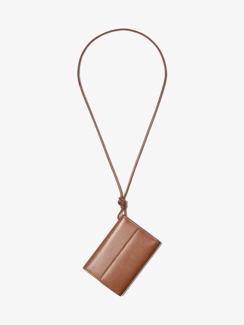 MICHAEL KORS COLLECTION Leather Card Holder Necklace