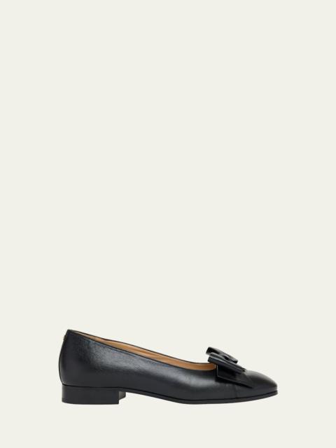 Valentino Men's Bowow Ballerina Leather Loafers