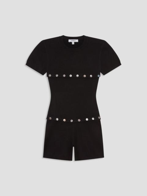 miaou JOSIE KNIT ROMPER - BLACK