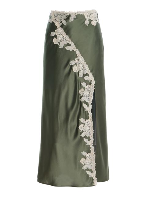 BY MALENE BIRGER Erika Lace Maxi Skirt green